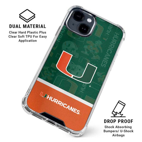 University of Miami U Hurricanes iPhone 14 Clear Case